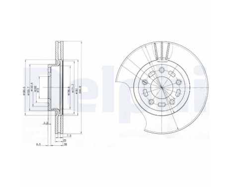 Disco de freno BG3928 Delphi