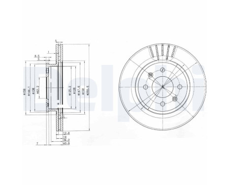 Disco de freno BG3934 Delphi