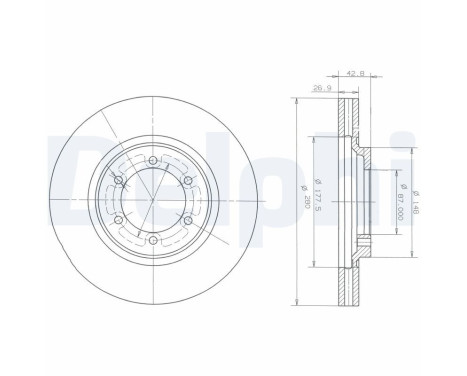 Disco de freno BG3936 Delphi