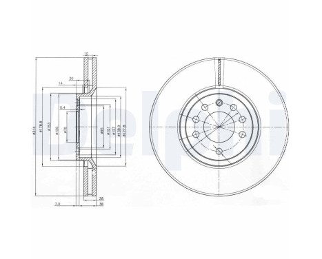 Disco de freno BG3973 Delphi