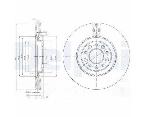 Disco de freno BG3993 Delphi