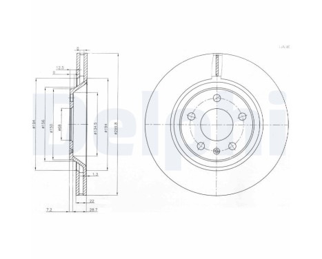 Disco de freno BG3997 Delphi