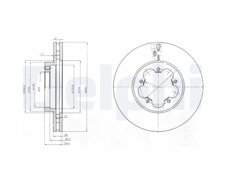 Disco de freno BG4007 Delphi