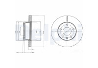 Disco de freno BG4022 Delphi