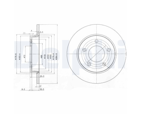 Disco de freno BG4025C Delphi