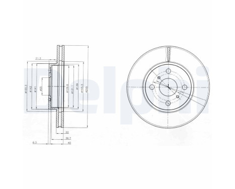 Disco de freno BG4053 Delphi