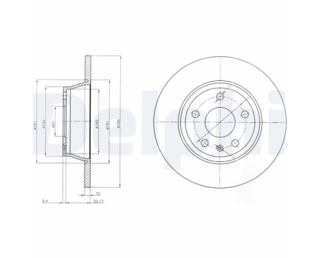 Disco de freno BG4089 Delphi