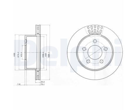 Disco de freno BG4103 Delphi