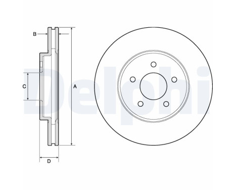 Disco de freno BG4120 Delphi