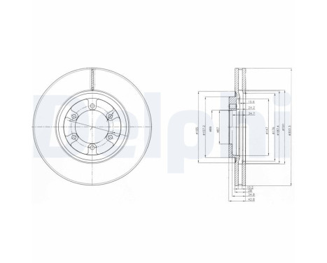 Disco de freno BG4133 Delphi