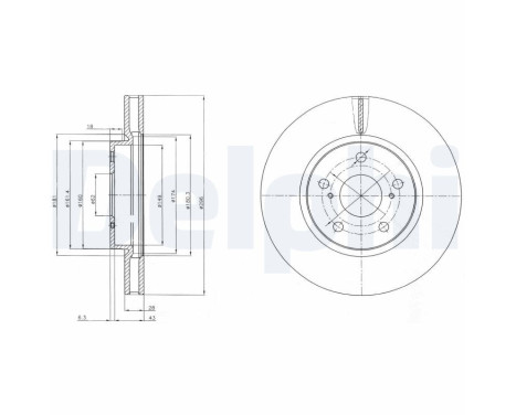 Disco de freno BG4139C Delphi