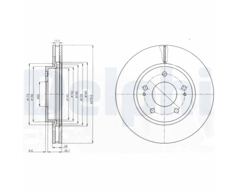 Disco de freno BG4147 Delphi