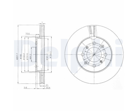 Disco de freno BG4148C Delphi