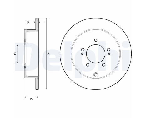 Disco de freno BG4161C Delphi