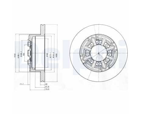 Disco de freno BG4171 Delphi