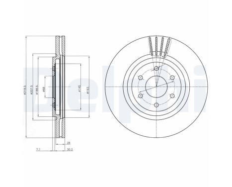 Disco de freno BG4176C Delphi