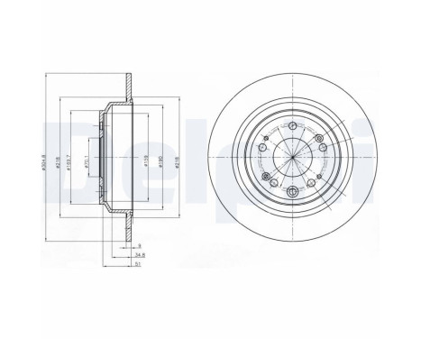 Disco de freno BG4196C Delphi