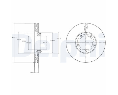 Disco de freno BG4217 Delphi
