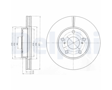 Disco de freno BG4234C Delphi