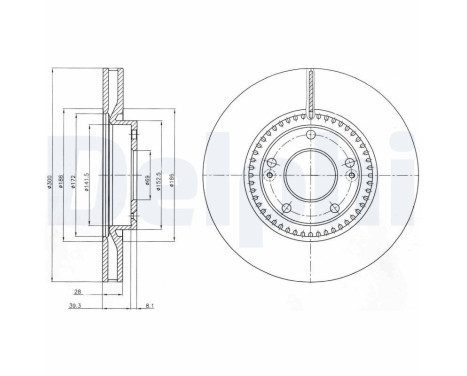 Disco de freno BG4251C Delphi