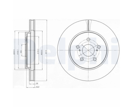 Disco de freno BG4253 Delphi