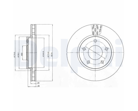 Disco de freno BG4258 Delphi