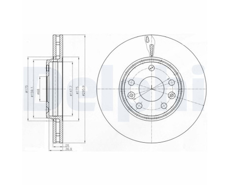 Disco de freno BG4264 Delphi