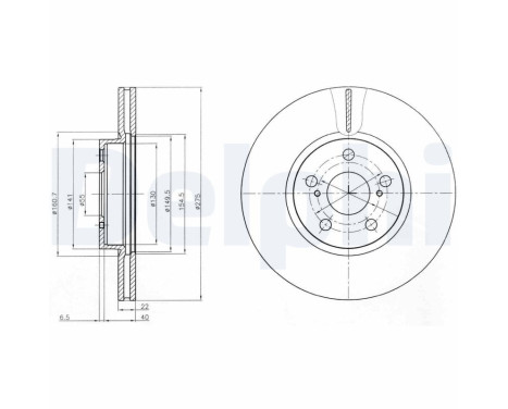 Disco de freno BG4277 Delphi