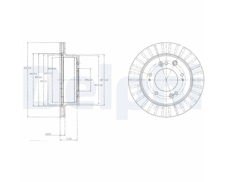Disco de freno BG4331 Delphi