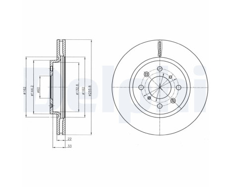 Disco de freno BG4340 Delphi