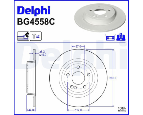 Disco de freno BG4558C Delphi