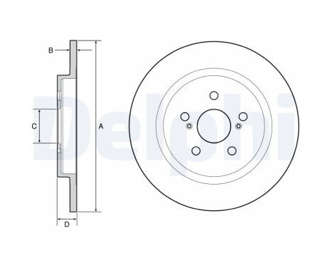 Disco de freno BG4650C Delphi