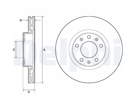 Disco de freno BG4669C Delphi