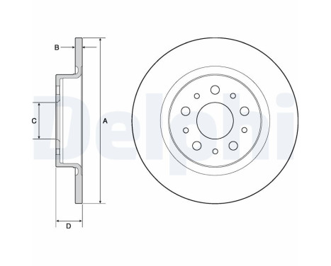 Disco de freno BG4690C Delphi