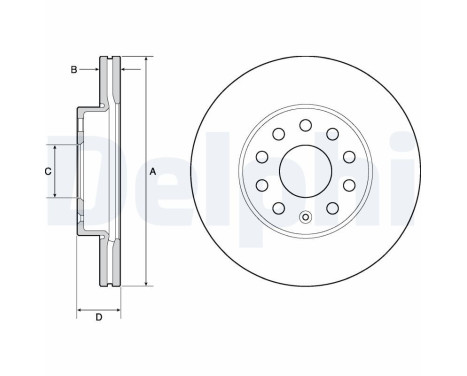 Disco de freno BG4701C Delphi