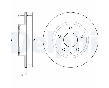 Disco de freno BG4707C Delphi