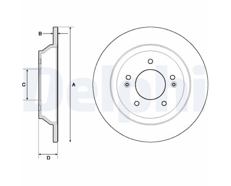 Disco de freno BG4708C Delphi