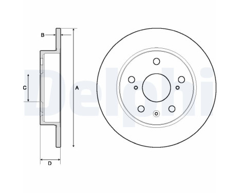 Disco de freno BG4709C Delphi