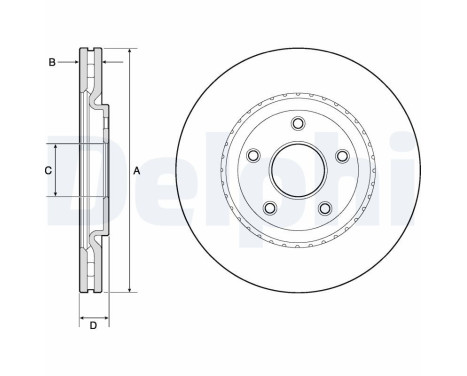Disco de freno BG4759C Delphi