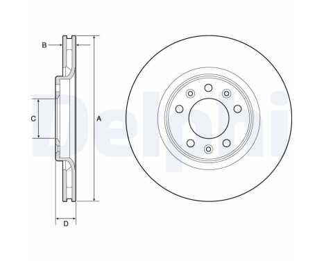 Disco de freno BG4806C Delphi