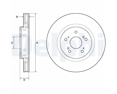 Disco de freno BG4808C Delphi