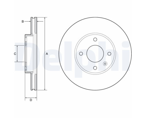 Disco de freno BG4951C Delphi