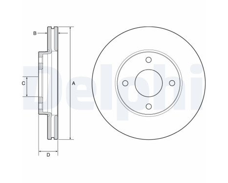 Disco de freno BG4953C Delphi