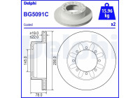Disco de freno BG5091C Delphi