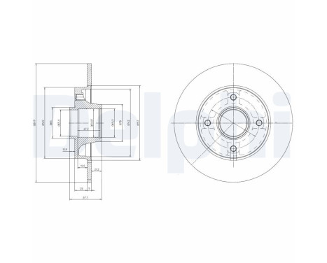 Disco de freno BG9022RSC Delphi