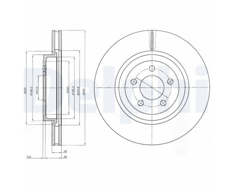 Disco de freno BG9050 Delphi