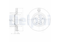 Disco de freno BG9054 Delphi