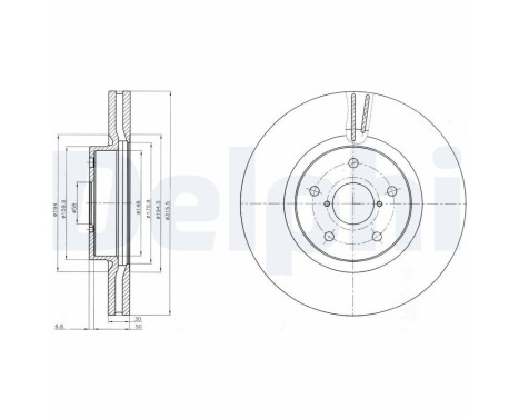 Disco de freno BG9084 Delphi