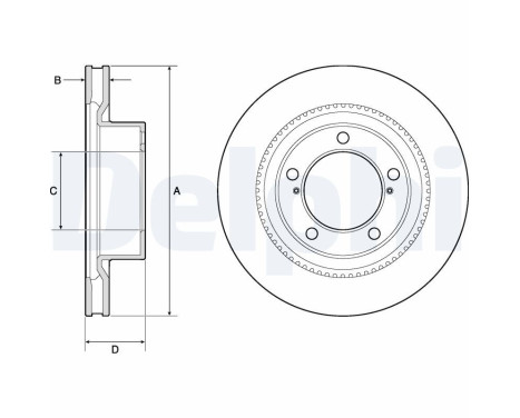 Disco de freno BG9131 Delphi