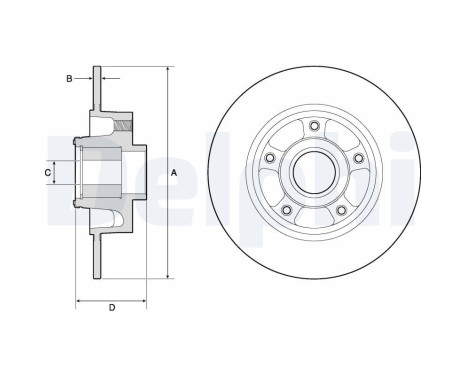 Disco de freno BG9137RS Delphi